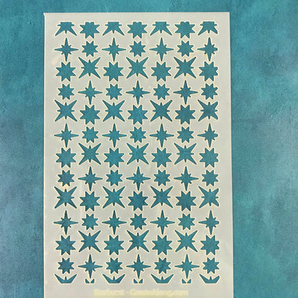 Starburst Mylar Stencil Clay Texture Sheet Celestial Christmas - Create Along 
