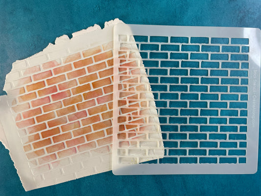 Bricks Mylar Stencil Texture Sheet - Create Along 