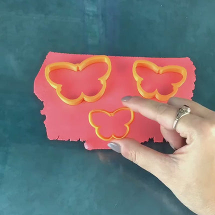 Butterflies clay cutter set | polymer clay butterfly cutter | make butterfly clay earrings | matching set of butterfly cutters