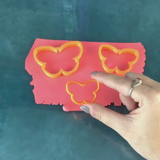 Butterflies clay cutter set | polymer clay butterfly cutter | make butterfly clay earrings | matching set of butterfly cutters