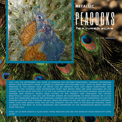 Metallic & Pearl Effect Tutorials Magazine: November 2021 Passion for Polymer Clay DIGITAL Downloadable PDF - Create Along 