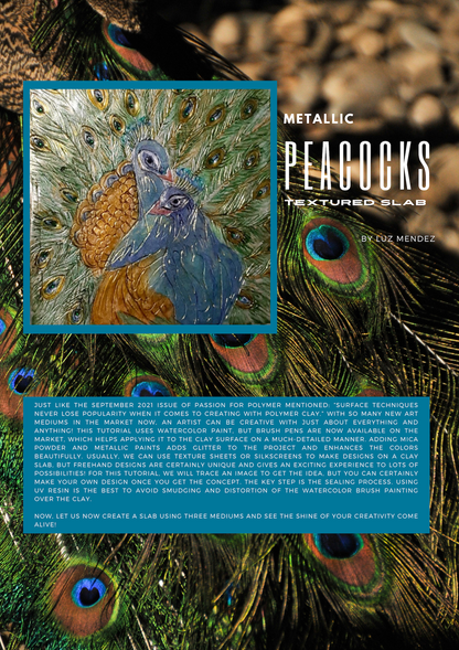 Metallic & Pearl Effect Tutorials Magazine: November 2021 Passion for Polymer Clay DIGITAL Downloadable PDF - Create Along 