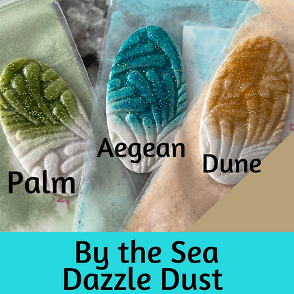 Dazzle Dust Heat Set By the Sea Beachy colors powder coat sealer for clay and metal charms - Create Along 