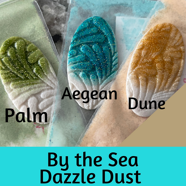 Dazzle Dust Heat Set By the Sea Beachy colors powder coat sealer for clay and metal charms - Create Along 