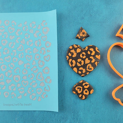 Heart of the Leopard, polymer clay, silk screen, - Create Along 