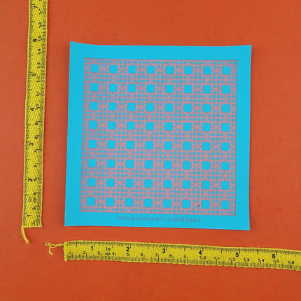 Large Rattan polymer clay silk screen stencil - Create Along 