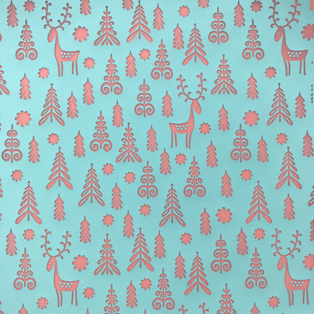 Alpine and Antlers Reindeer Tree  Silk Screen Stencil for Polymer Clay, Art Jewelry, Mixed Media - Create Along 