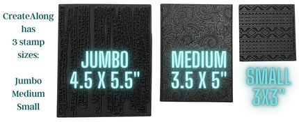 RIVER Rubber Stamp Ink Jumbo Texture Sheet for polymer clay gelli plate printing scrapbooking jewelry making mixed media art - Create Along 