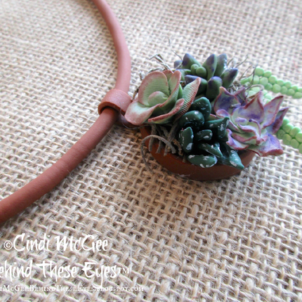 Make a Miniature Succulent Garden Polymer Clay Pendant Online Workshop with Cindi McGee - Create Along 