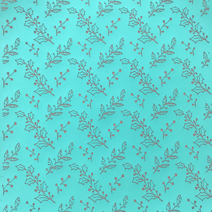 Holiday Christmas Holly Plant Tree Silk Screen Stencil for Polymer Clay, Art Jewelry, Mixed Media - Create Along 