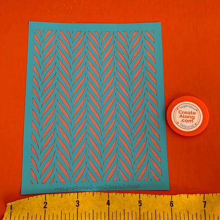 Silk Screen Reach Out and Grow chevron Stencil For Polymer Clay jewelry mixed media - Create Along 