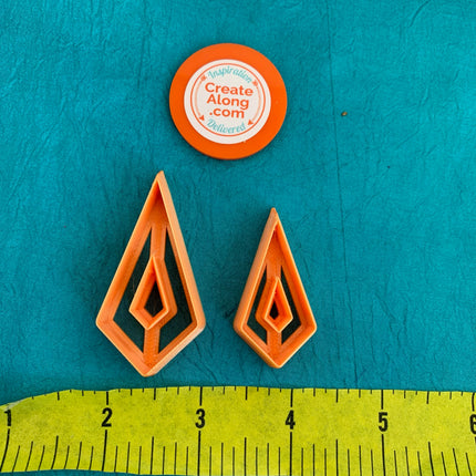 Kite Drop donut donut polymer clay earrings cutter set - Create Along 