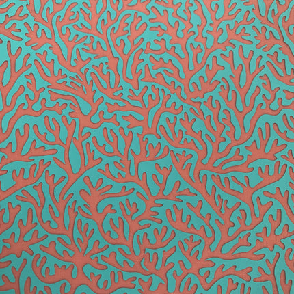 Silk Screen Coral Reef Ocean Beach Stencil for Polymer Clay, Art Jewelry, Mixed Media - Create Along 