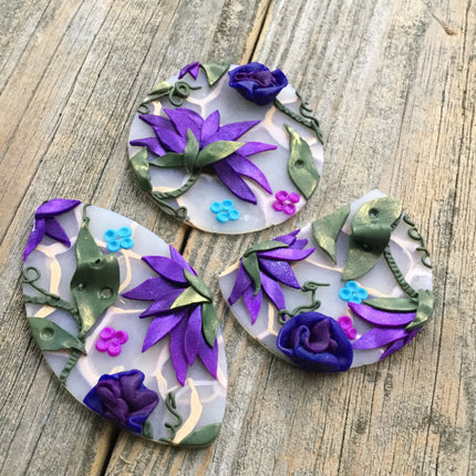 Make a Dimensional Organic Floral Crochet Polymer Clay Slab Online Workshop with Cindi McGee - Create Along 