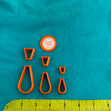 Drop Collar polymer clay cutter set earring pendant jewelry sharp cutters - Create Along 