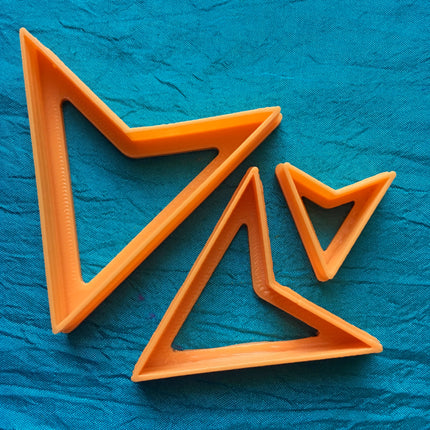 Arrow Head shape Jewelry Sized set of 3 polymer clay Cutters - Create Along 