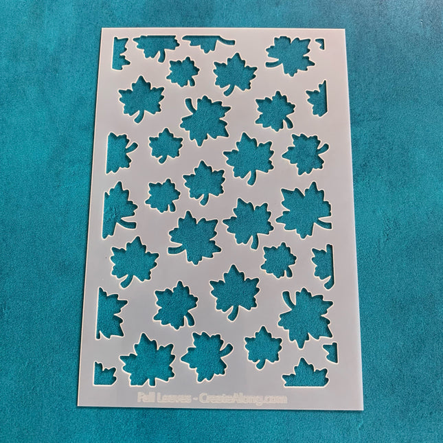 Fall Maple Leaves Leaf Mylar Stencil texture sheet for polymer clay earrings art jewelry mixed media Fairy Doors - Create Along 
