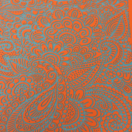 Paisley Garden Party Silkscreen SLAB Stencil - Create Along 
