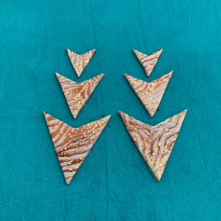 Arrow Head shape Jewelry Sized set of 3 polymer clay Cutters - Create Along 
