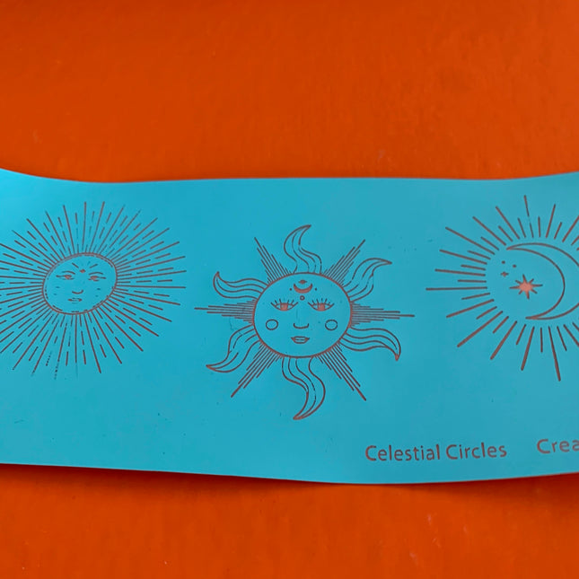 Silkscreen Polymer Celestial Circles Stencil for polymer clay - Create Along 