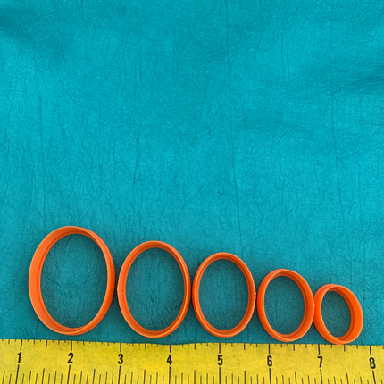Perfect Graduated Ovals basics polymer clay cutter set of 5 - Create Along 
