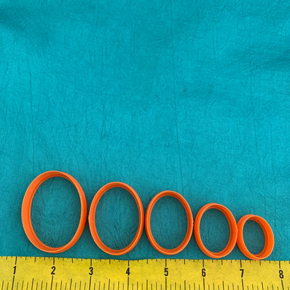 Perfect Graduated Ovals basics polymer clay cutter set of 5 - Create Along 