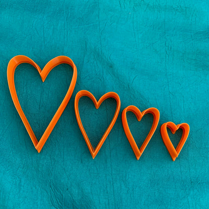 Long Hearts polymer clay cutter set basics earrings - Create Along 