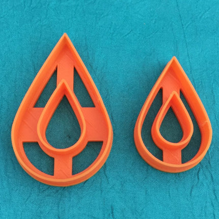 Tear Drops donut center cut out polymer clay cutter set earrings pendant jewelry - Create Along 