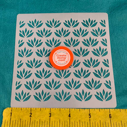 Lotus Flowers Mylar Stencil texture sheet for polymer clay earrings art jewelry mixed media - Create Along 