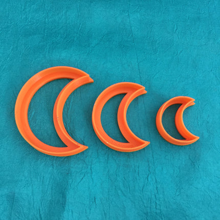 Crescent Moon polymer clay cutter set jewelry earrings pendant small sharp clay cutters - Create Along 