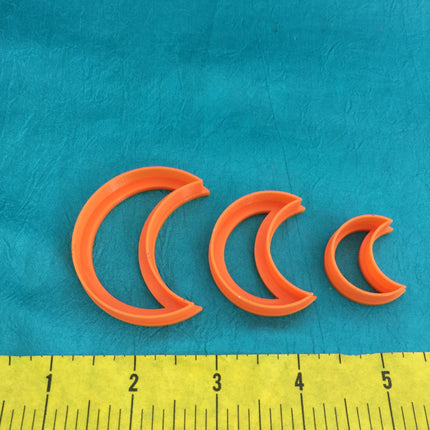 Crescent Moon polymer clay cutter set jewelry earrings pendant small sharp clay cutters - Create Along 