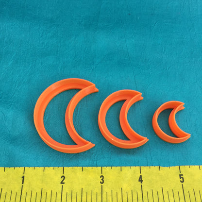 Crescent Moon polymer clay cutter set jewelry earrings pendant small sharp clay cutters - Create Along 
