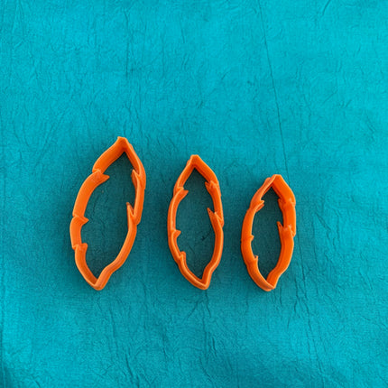Feathers polymer clay cutter set jewelry earrings pendant small sharp clay earring cutters - Create Along 