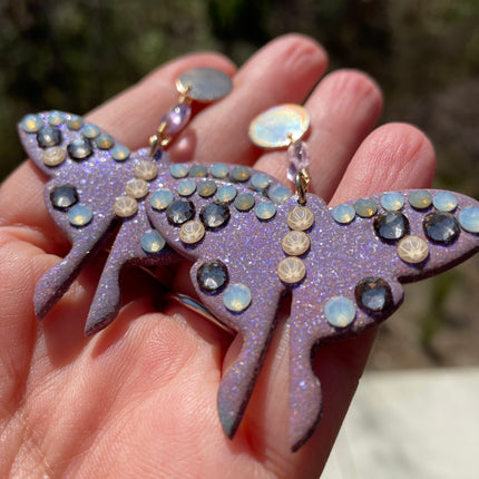 Luna Light Moth Star Moon polymer clay cutter set jewelry earrings pendant small sharp - Create Along 