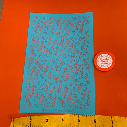 Silkscreen Stencil Botanical #2 For Polymer Clay And Mixed Media Overall Pattern - Create Along 