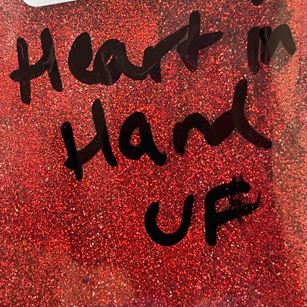 Heart in Hand Red 1/4 regular Glitter for pens candles earrings clay resin mugs slime tumblers nail art 2 oz - Create Along 