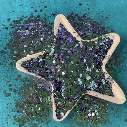 Under the Sea Glitter turquoise Purple color shift chunky for pens candles earrings clay resin mugs slime tumblers nail art 2 oz - Create Along 