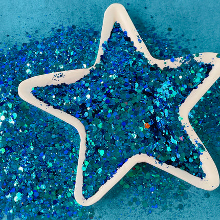 Mermaid Royal Blue Sea Green Mix Glitter for pens candles earrings clay resin mugs slime tumblers nail art 2 oz - Create Along 