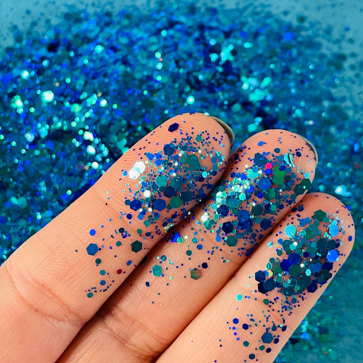 Mermaid Royal Blue Sea Green Mix Glitter for pens candles earrings clay resin mugs slime tumblers nail art 2 oz