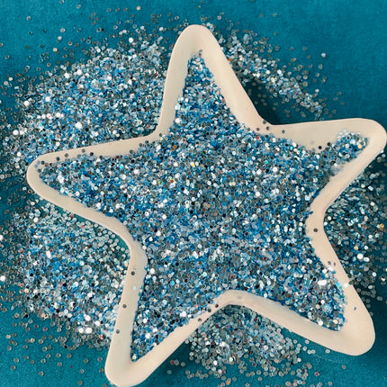 Shimmering Lights Blue Clear Reflective Glitter for pens candles earrings clay resin mugs slime tumblers nail art 2 oz - Create Along 