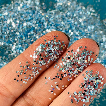 Shimmering Lights Blue Clear Reflective Glitter for pens candles earrings clay resin mugs slime tumblers nail art 2 oz - Create Along 