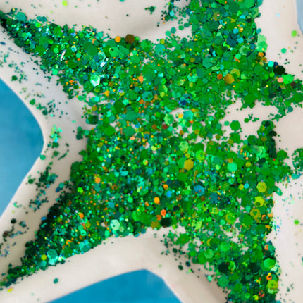 Emerald Earth Green chunky Glitter for pens candles earrings clay resin mugs slime tumblers nail art 2 oz - Create Along 