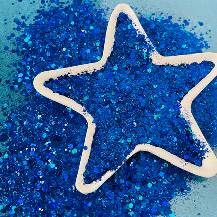 Magical Waters Blue Chunky Glitter for pens candles earrings clay resin mugs slime tumblers nail art 2 oz - Create Along 