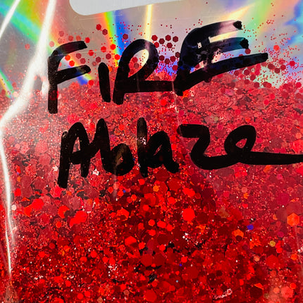 Fire Ablaze Red Chunky Glitter for pens candles earrings clay resin mugs slime tumblers nail art 2 oz - Create Along 