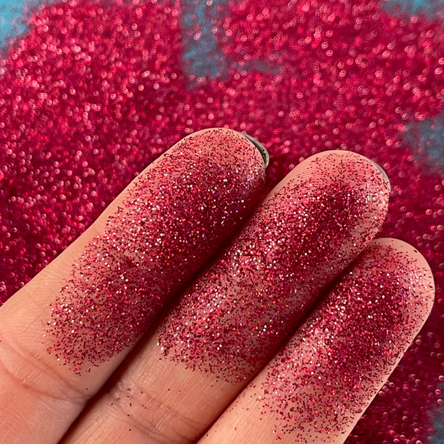 After Glow red Superfine Glitter for pens candles earrings clay resin mugs slime tumblers nail art 2 oz - Create Along 