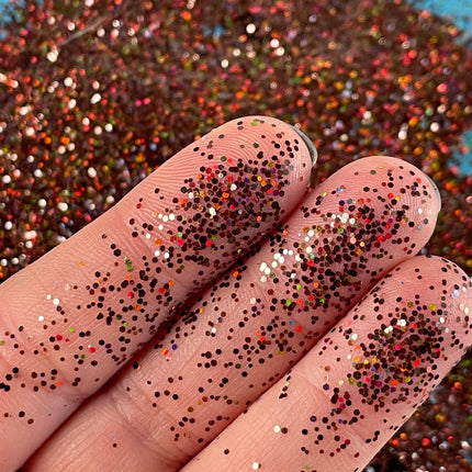 Glitter Sunset fine brown holo for pens candles earrings clay resin mugs slime tumblers nail art 2 oz - Create Along 
