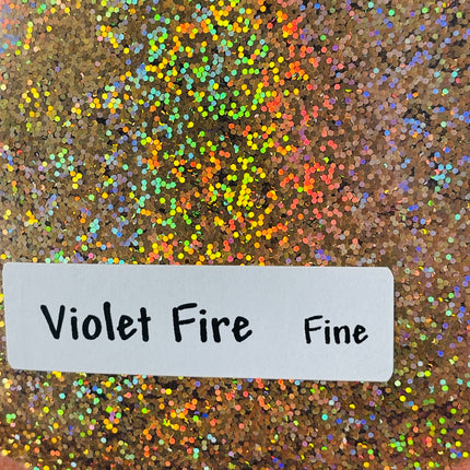 Violet Fire Fine gold holographic Glitter for pens candles earrings clay resin mugs slime tumblers nail art 2 oz - Create Along 