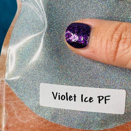 Violet Ice Silver holographic powder fine PF Glitter for pens candles earrings clay resin mugs slime tumblers nail art 2 oz - Create Along 