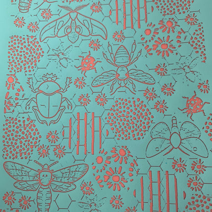 Silk Screen June Bugs Stencil For Polymer Clay - Create Along 