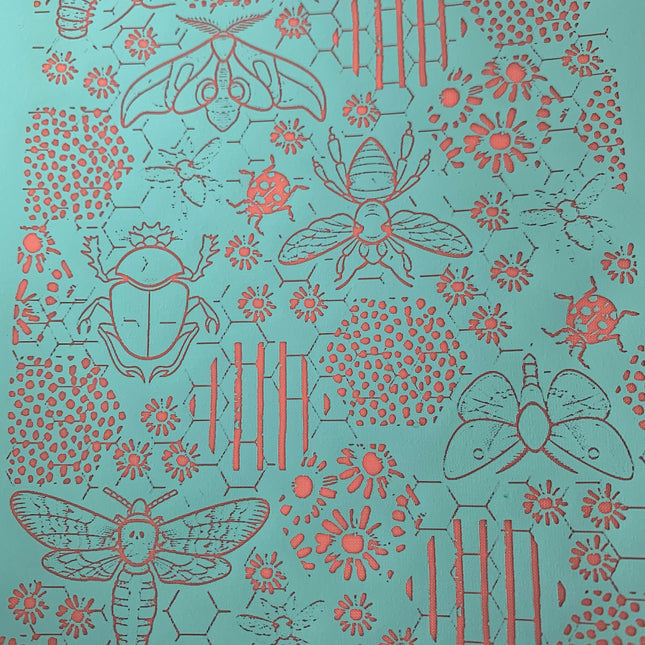 Silk Screen June Bugs Stencil For Polymer Clay - Create Along 